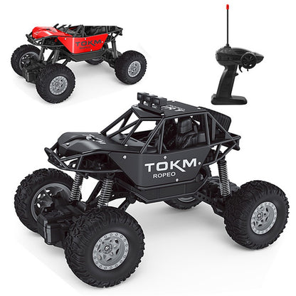 6071 / 6083 4-Channel RC Car 1:18 Scale 20km / h Climbing Off-Road Vehicle Remote Control Alloy Racing Car Toy for Kids