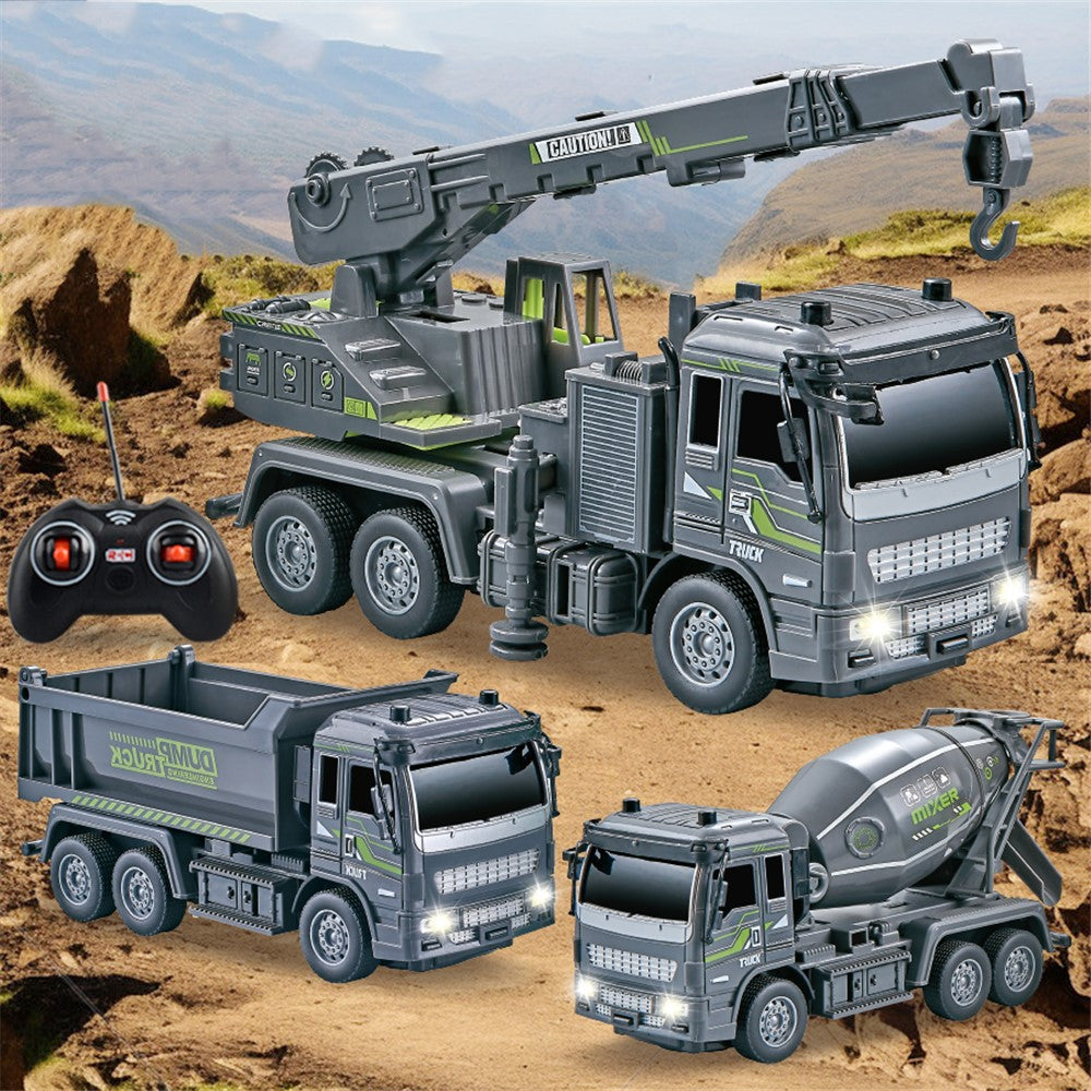 JC-051 Children 1:32 4CH RC Crane  Engineering Toy Multi-Joint Adjustable Wireless Electric Construction Vehicles Toy