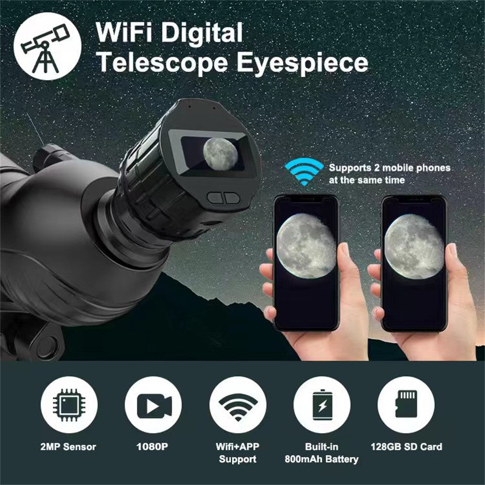 V13 WiFi Electronic Eyepiece 1.5 Inch HD Screen For Birdwatching Astronomy Telescope Universal Eyepiece