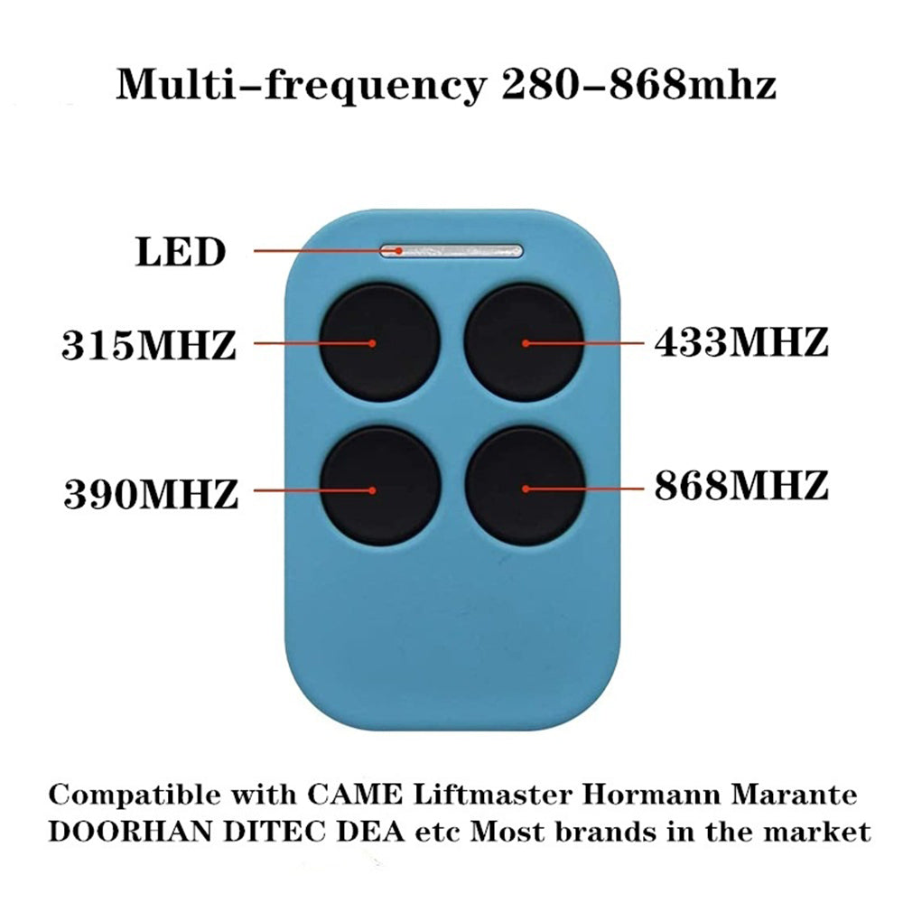 Universeller Garagentoröffner – 4 Frequenzen (280-868MHz)