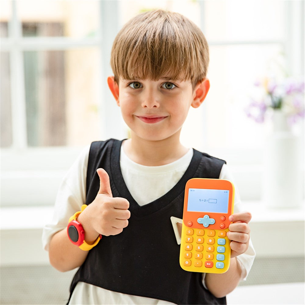 KOOOL K45 II Cartoon Children Math Calculator Learning Machine Mini Math Exercise Pad for Primary / Middle School Students