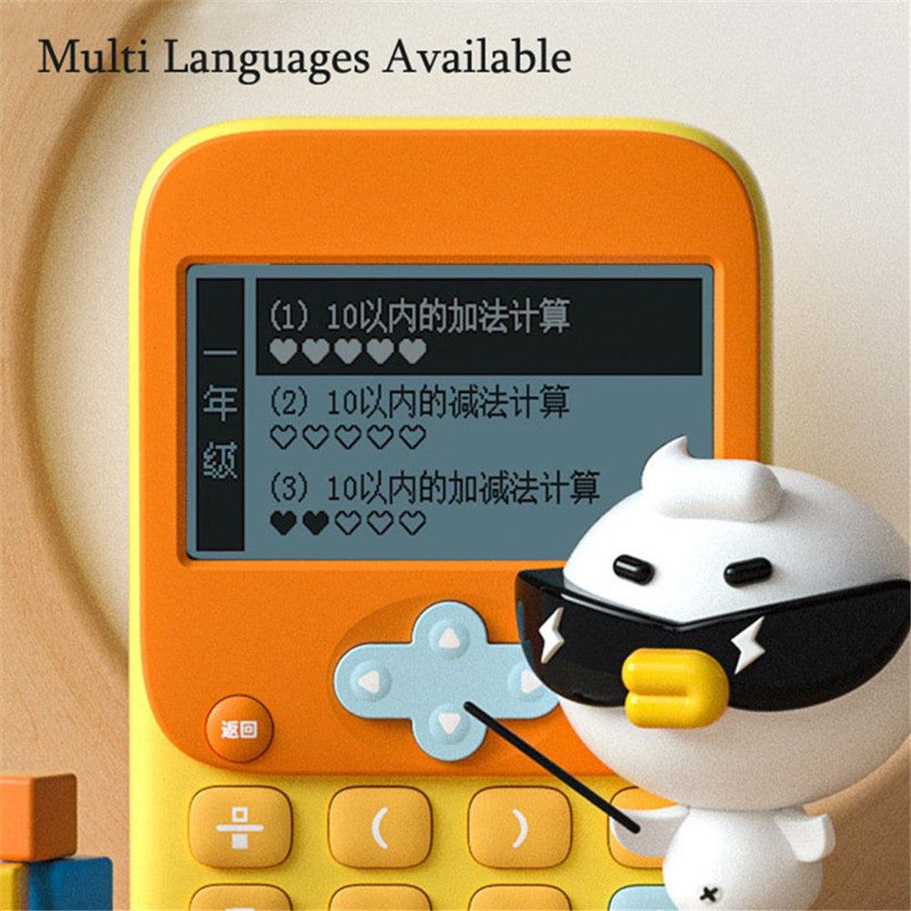 KOOOL K45 II Cartoon Children Math Calculator Learning Machine Mini Math Exercise Pad for Primary / Middle School Students