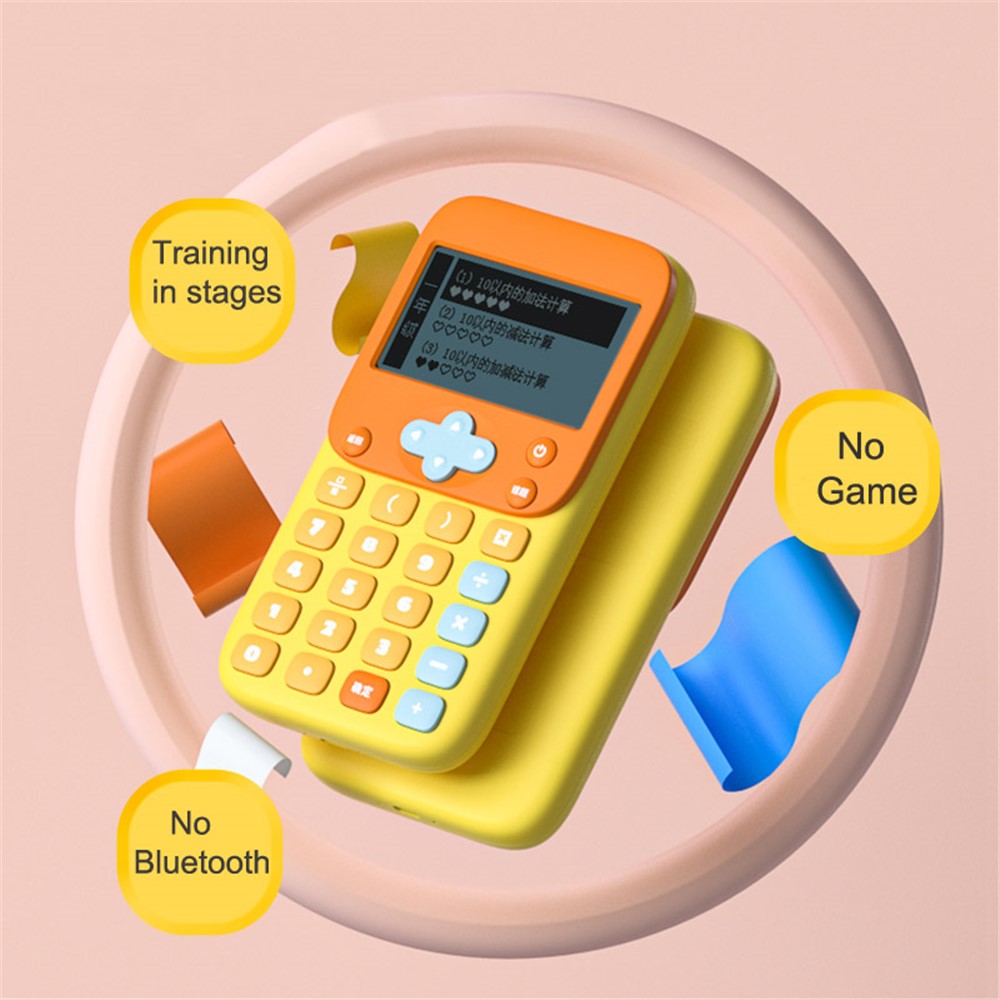 KOOOL K45 II Cartoon Children Math Calculator Learning Machine Mini Math Exercise Pad for Primary / Middle School Students