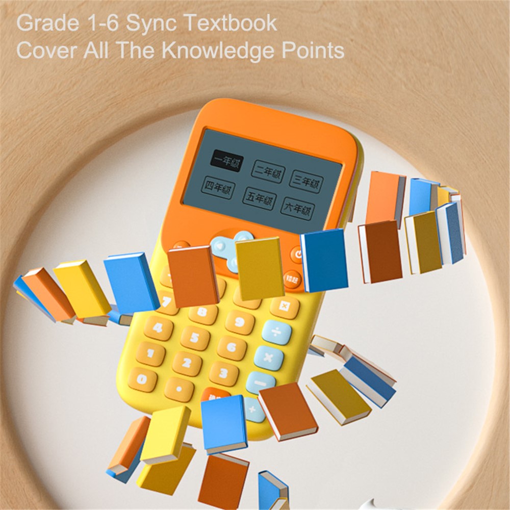 KOOOL K45 II Cartoon Children Math Calculator Learning Machine Mini Math Exercise Pad for Primary / Middle School Students