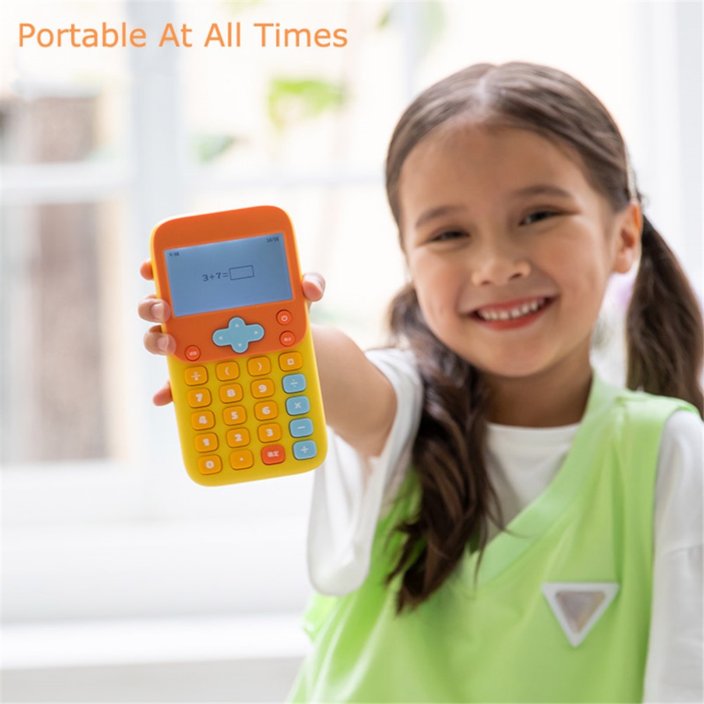 KOOOL K45 II Cartoon Children Math Calculator Learning Machine Mini Math Exercise Pad for Primary / Middle School Students