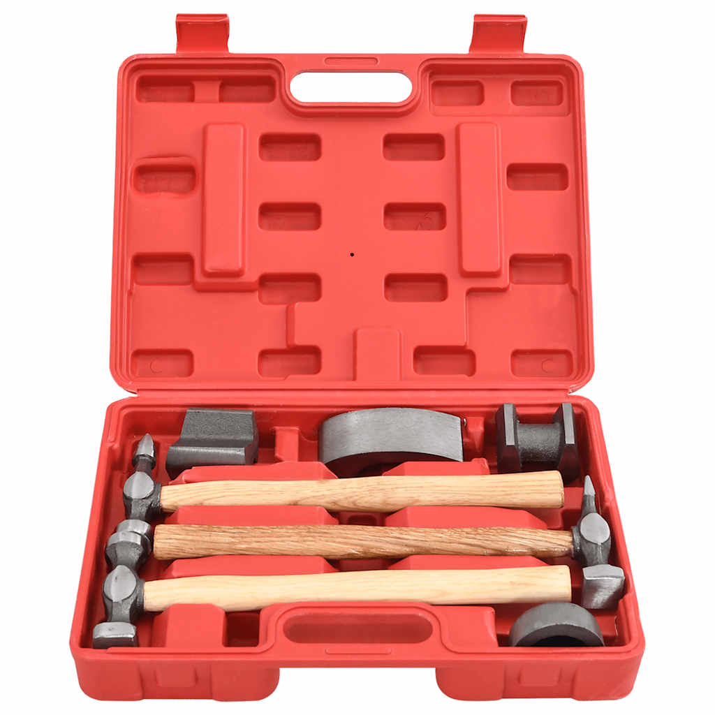 7-Tlg. Karosserie-Ausbeulset Ausbeulhammer Dellen-Reparatur-Set