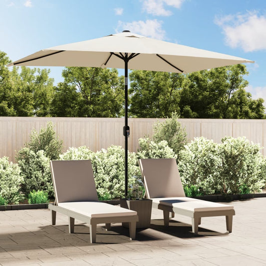 vidaXL Sonnenschirm 200 x 300 cm Sandweiß Rechteckig