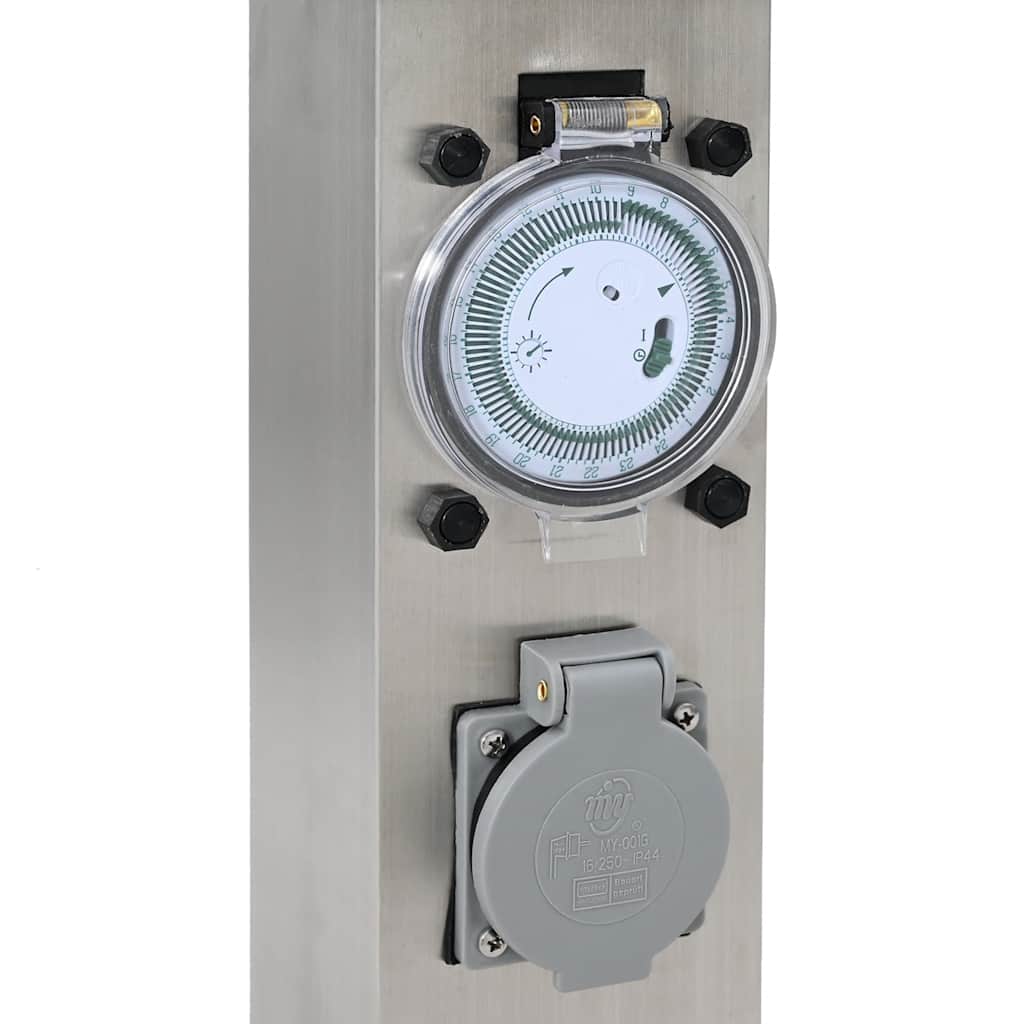 Gartensteckdose Steckdosenturm Edelstahl Mit Timer