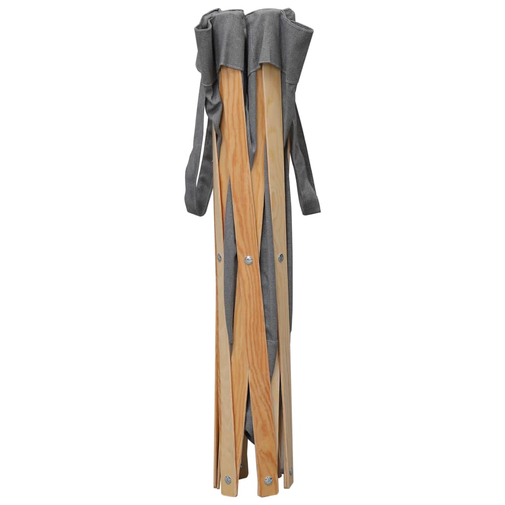 Faltbarer Wäschekorb Holz Und Stoff