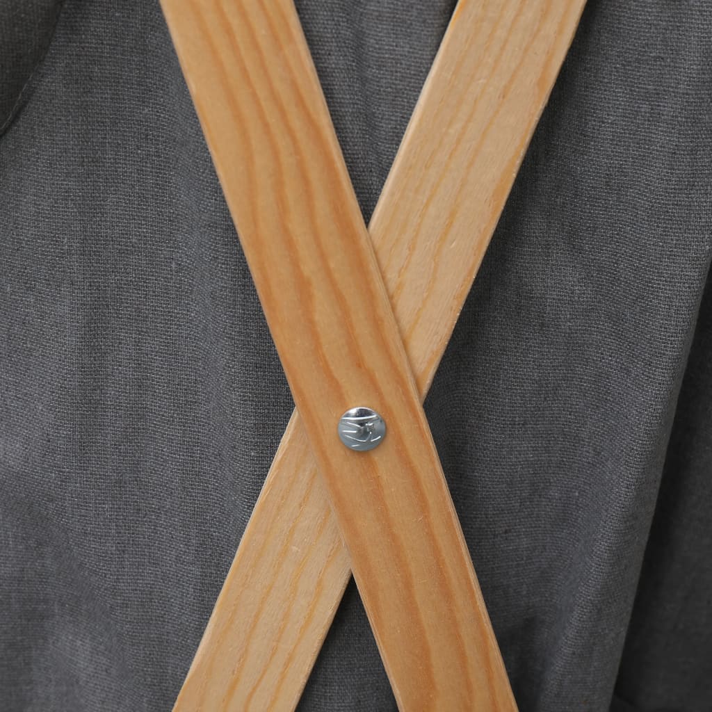 Faltbarer Wäschekorb Holz Und Stoff