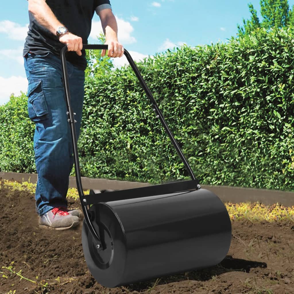 Garten-Rasenwalze Zum Schieben 63 L Eisen Und Stahl Schwarz