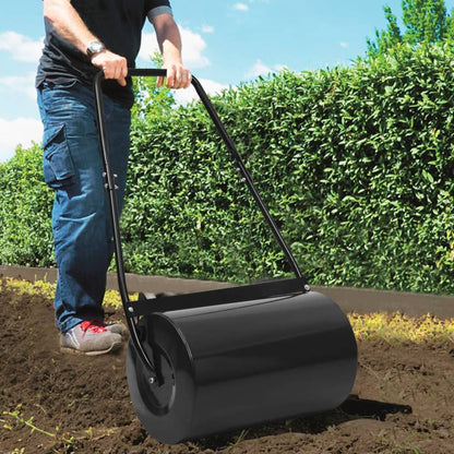 Garten-Rasenwalze Zum Schieben 63 L Eisen Und Stahl Schwarz