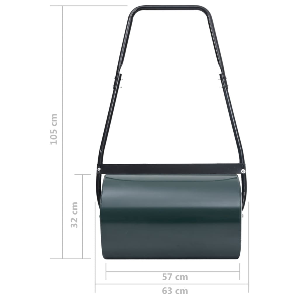 Rasenwalze 63 Cm 50 L Grün Und Schwarz
