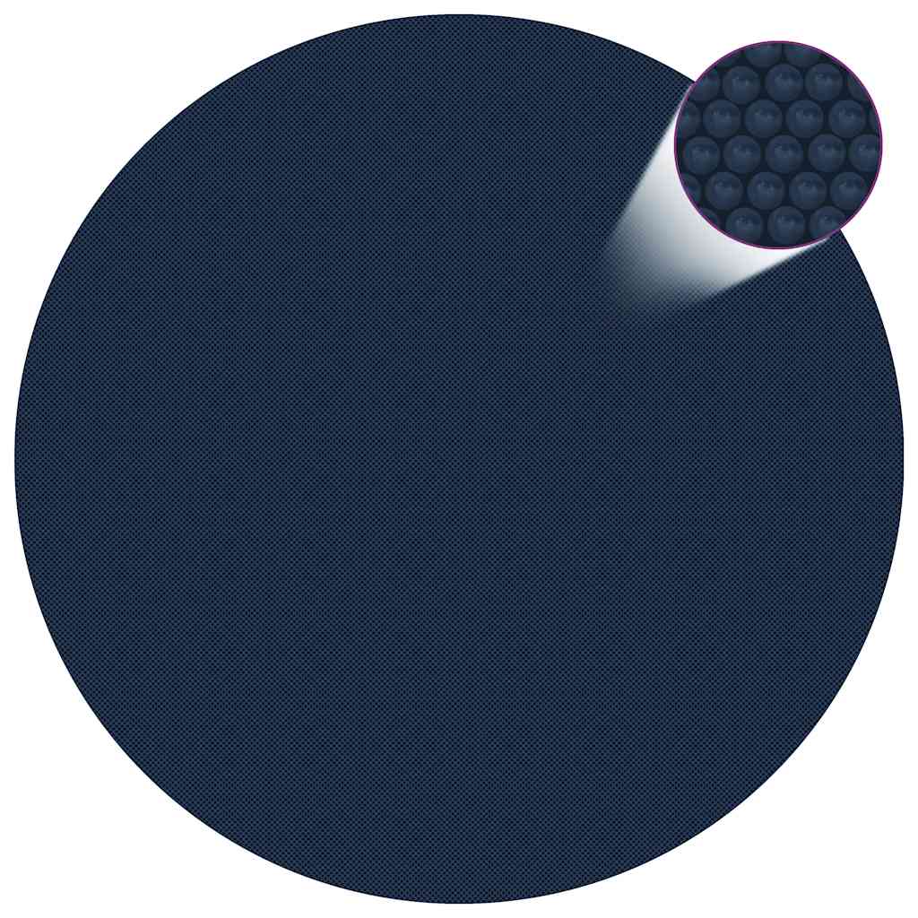 Treibende Pool-Solarplane Pe 210 Cm Schwarz Und Blau
