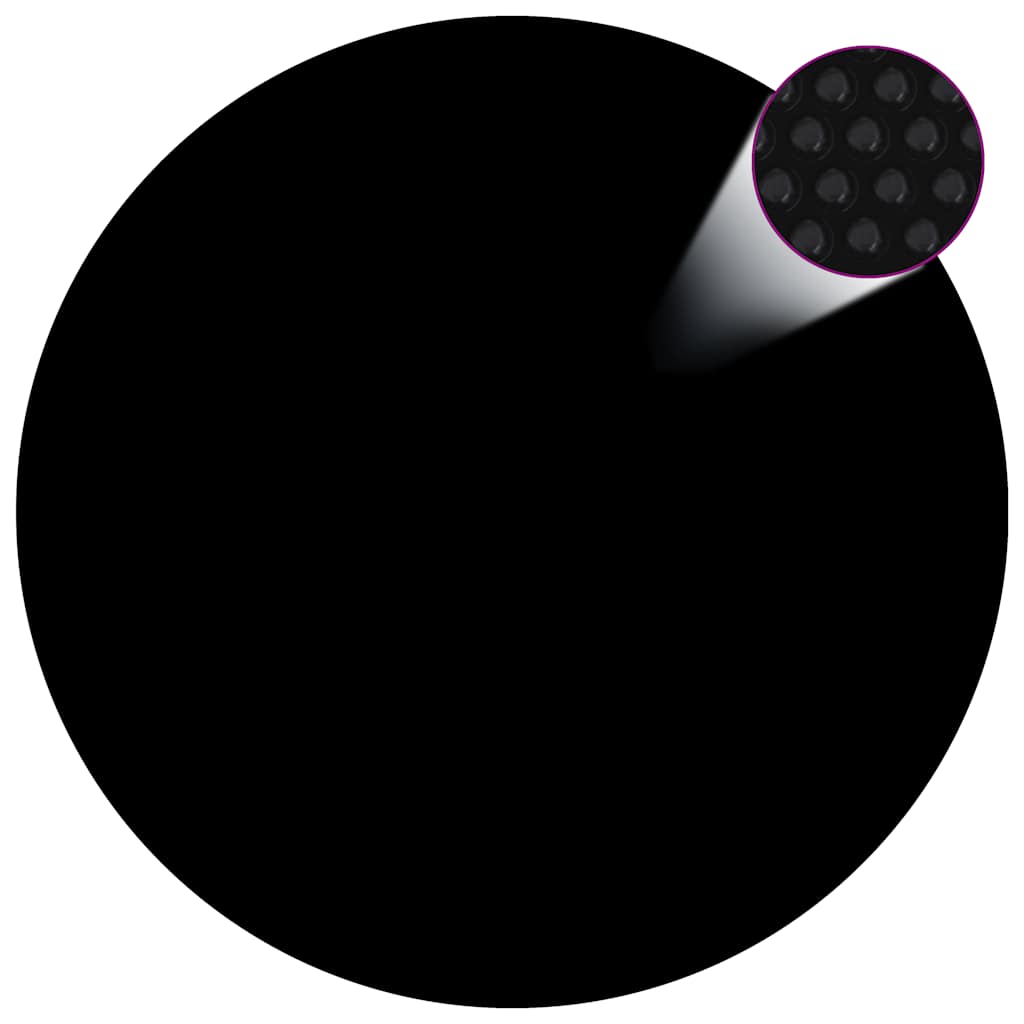 Treibende Pool-Solarplane Pe 210 Cm Schwarz Und Blau