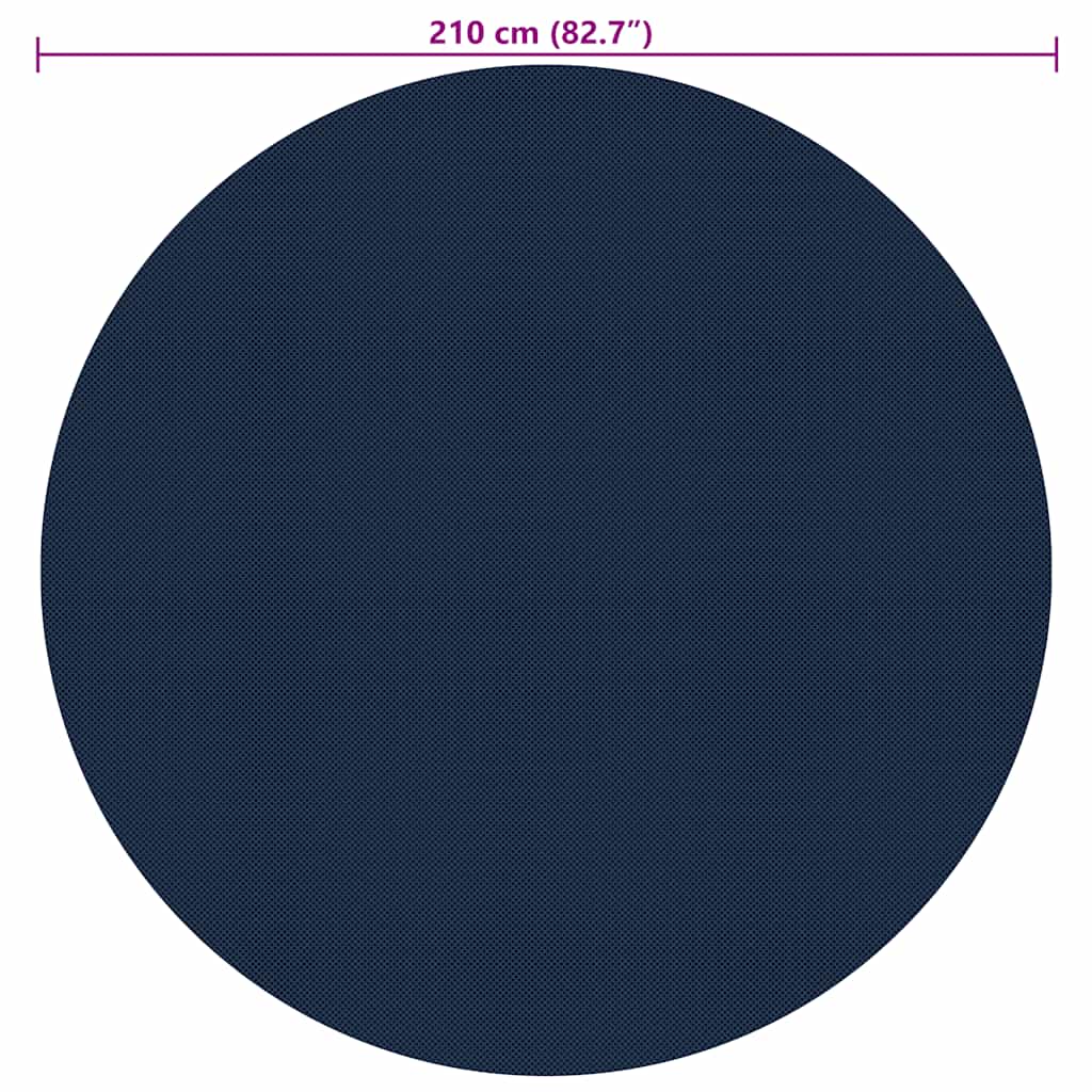 Treibende Pool-Solarplane Pe 210 Cm Schwarz Und Blau