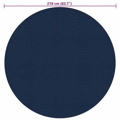 Treibende Pool-Solarplane Pe 210 Cm Schwarz Und Blau