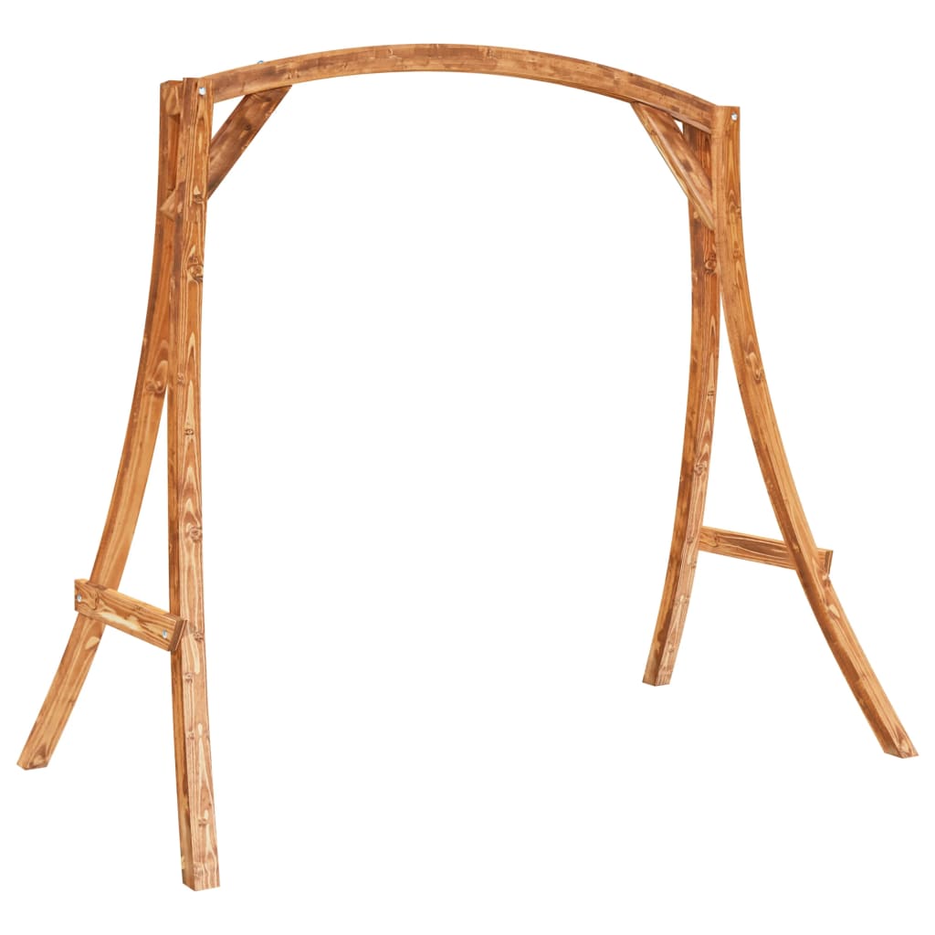 Schaukelgestell Bugholz Massiv Mit Teak-Finish Schwarz