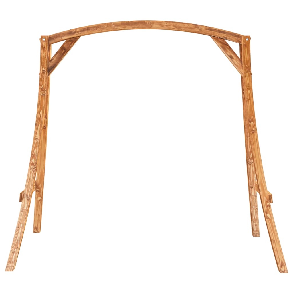Schaukelgestell Bugholz Massiv Mit Teak-Finish Schwarz