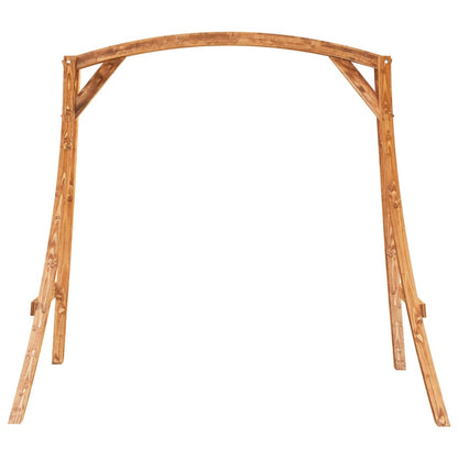 Schaukelgestell Bugholz Massiv Mit Teak-Finish Schwarz