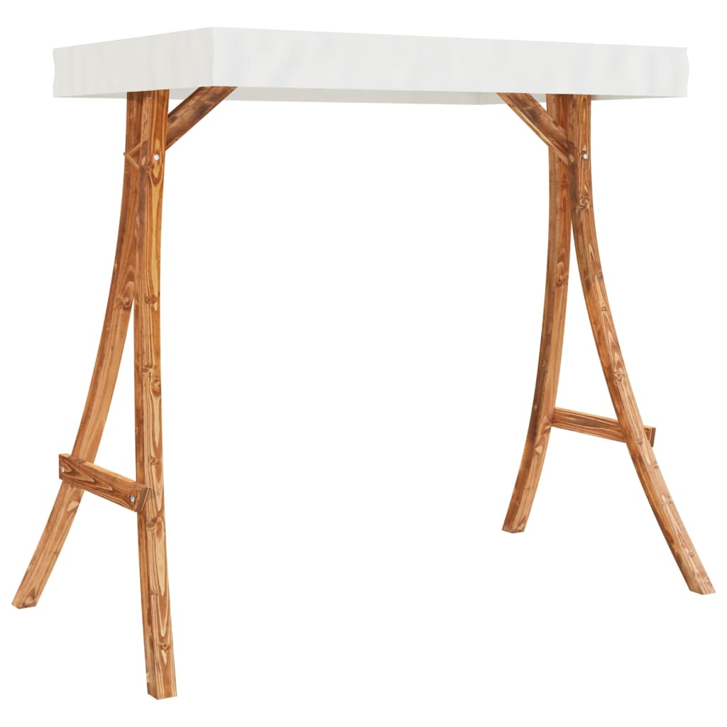 Schaukelgestell Mit Dach Bugholz Massiv Teak-Finish