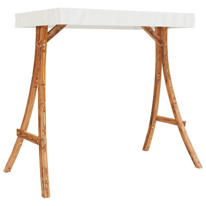 Schaukelgestell Mit Dach Bugholz Massiv Teak-Finish