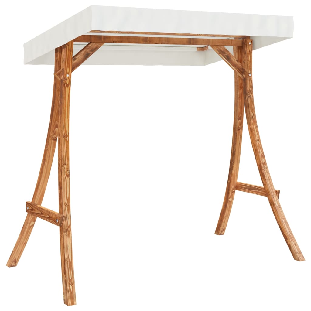 Schaukelgestell Mit Dach Bugholz Massiv Teak-Finish