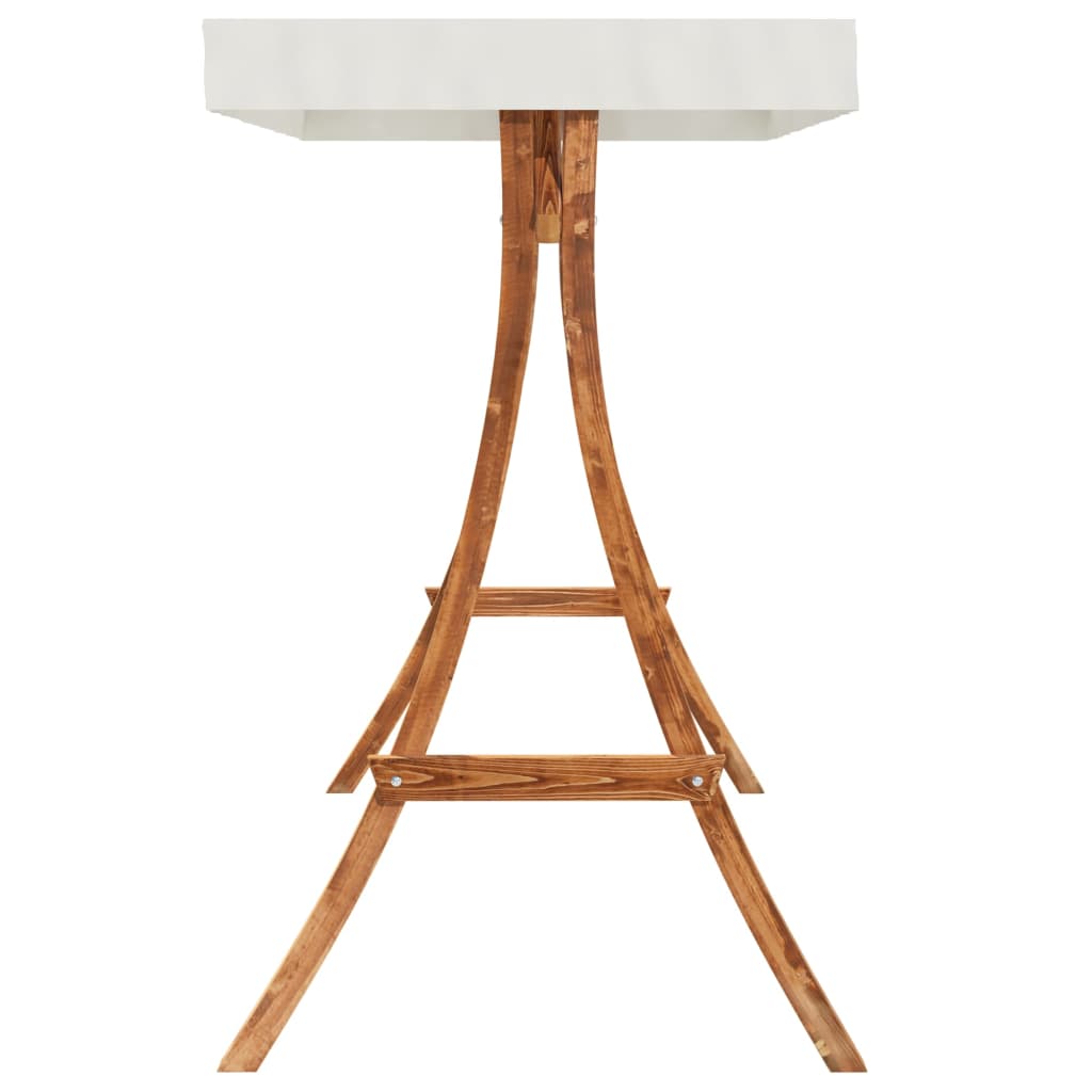 Schaukelgestell Mit Dach Bugholz Massiv Teak-Finish