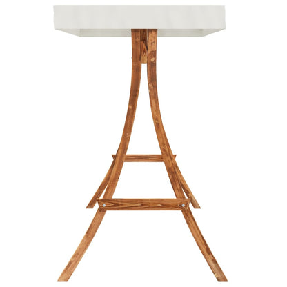 Schaukelgestell Mit Dach Bugholz Massiv Teak-Finish