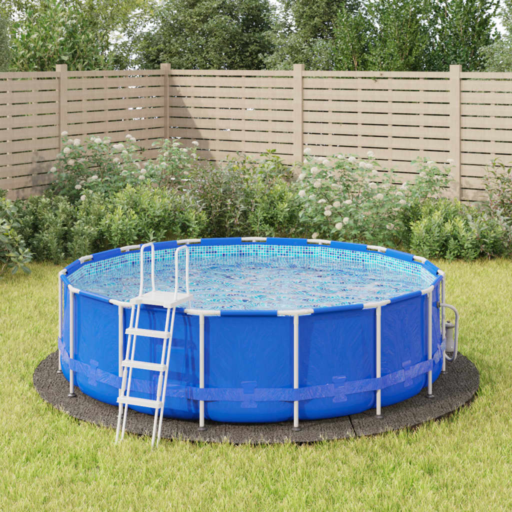 Pool-Bodentuch Ø458 Cm Polyester Geotextil Hellgrau