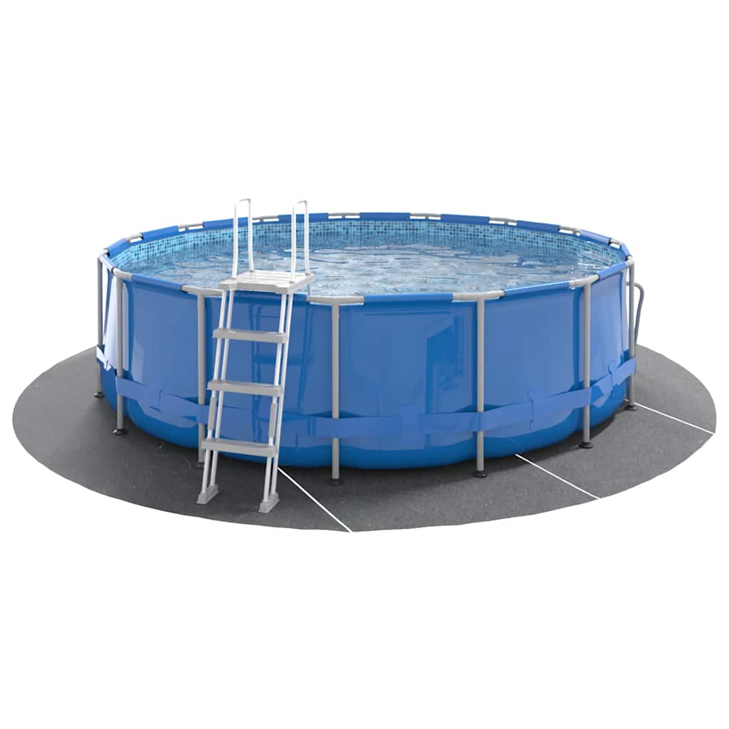 Pool-Bodentuch Ø458 Cm Polyester Geotextil Hellgrau