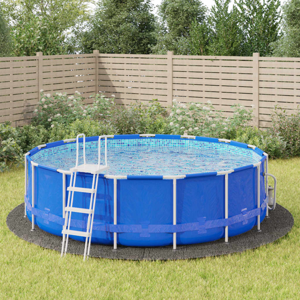 Pool-Bodentuch Ø458 Cm Polyester Geotextil Hellgrau