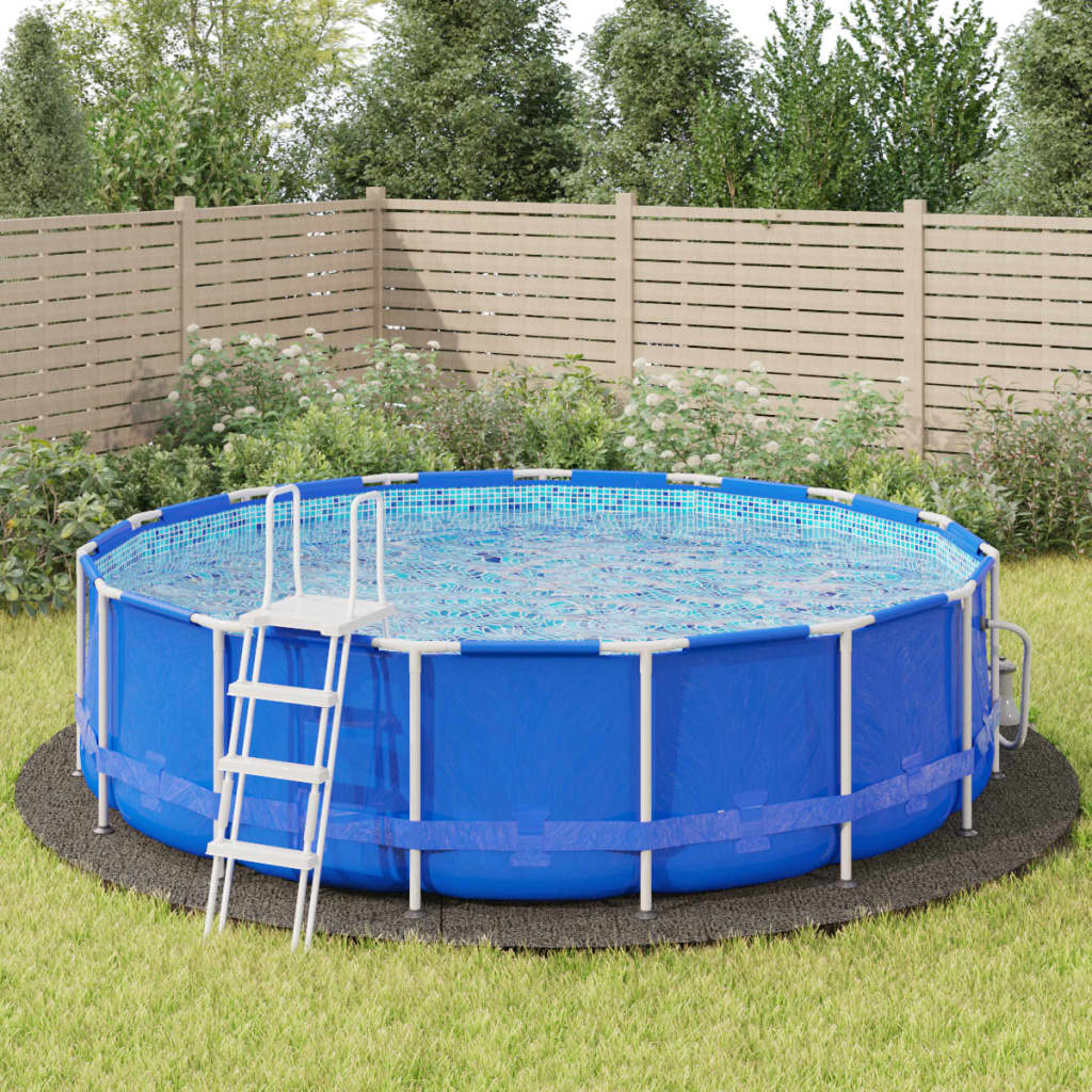 Pool-Bodentuch Ø458 Cm Polyester Geotextil Hellgrau