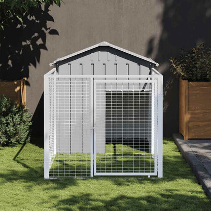 Hundehütte Mit Auslauf Verzinkter Stahl