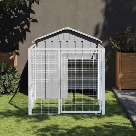 Hundehütte Mit Auslauf Verzinkter Stahl