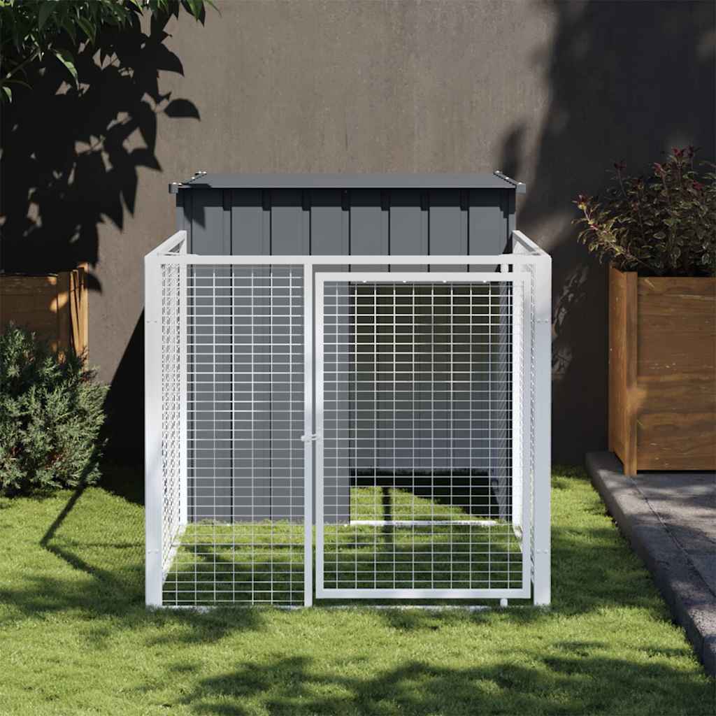 Hundehütte Mit Auslauf Verzinkter Stahl