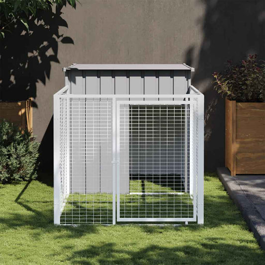 Hundehütte Mit Auslauf Verzinkter Stahl