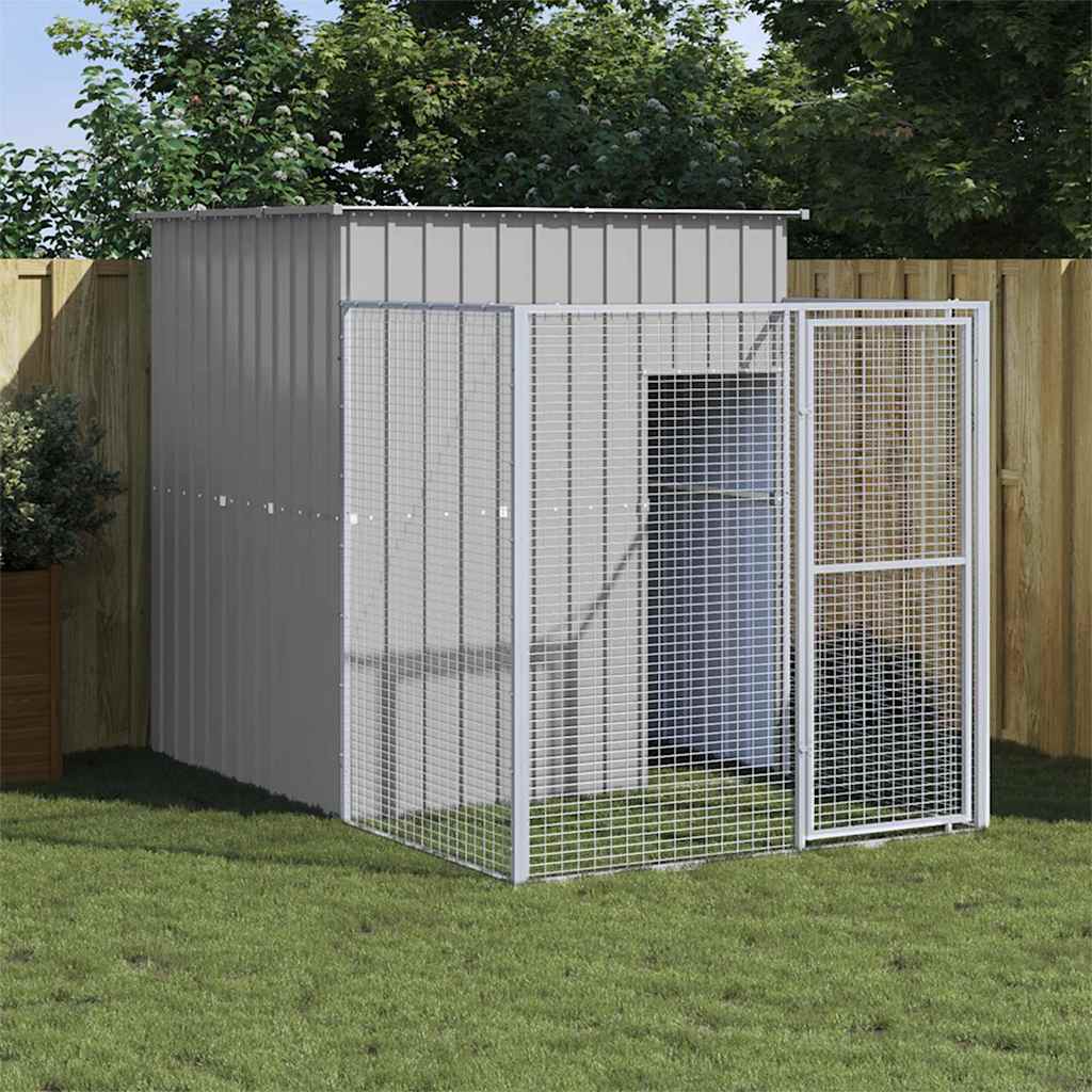 Hundehütte Mit Auslauf Verzinkter Stahl
