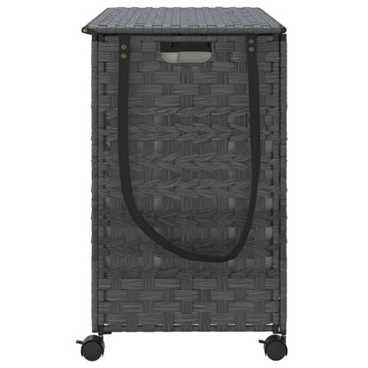 Wäschekorb Mit Rollen 66X35X60 Cm Rattan