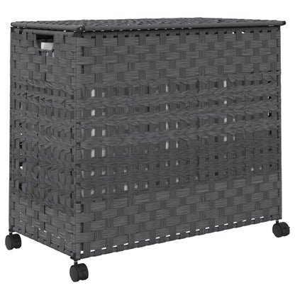 Wäschekorb Mit Rollen 66X35X60 Cm Rattan