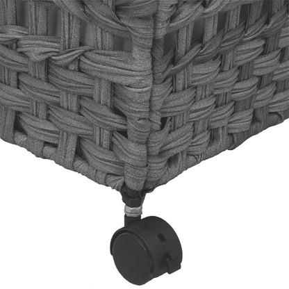 Wäschekorb Mit Rollen 66X35X60 Cm Rattan