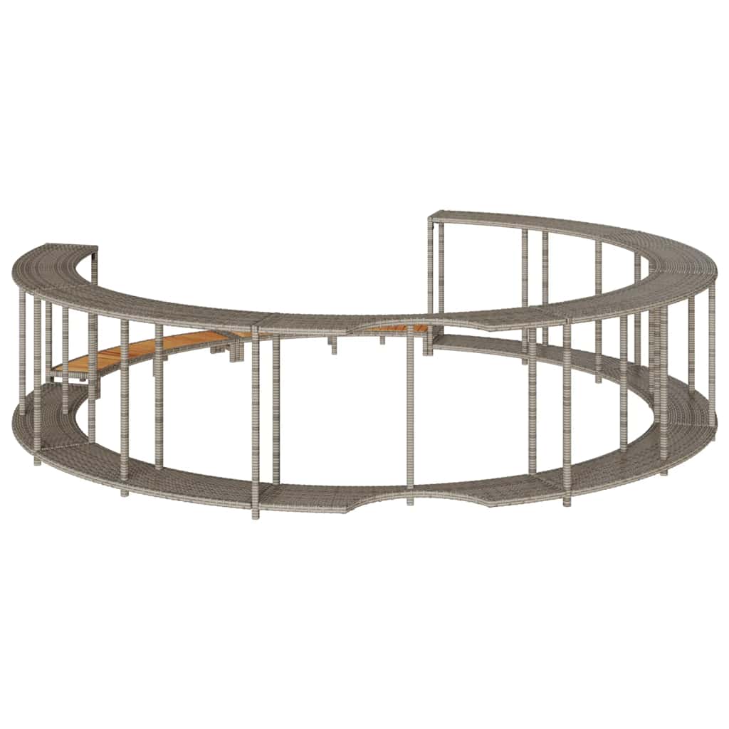 Whirlpool-Umrandung Mit Stauraum Holztreppe Poly Rattan