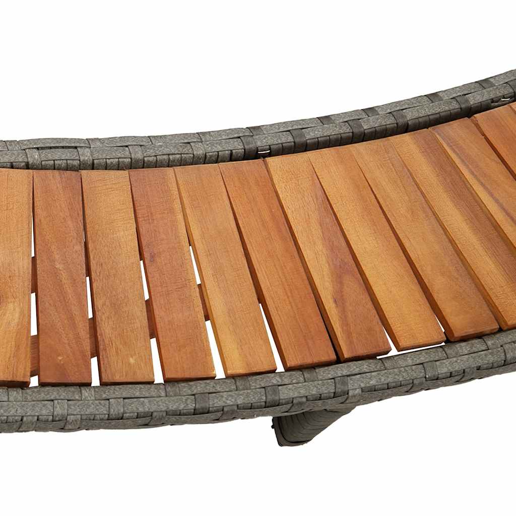 Whirlpool-Umrandung Mit Stauraum Holztreppe Poly Rattan