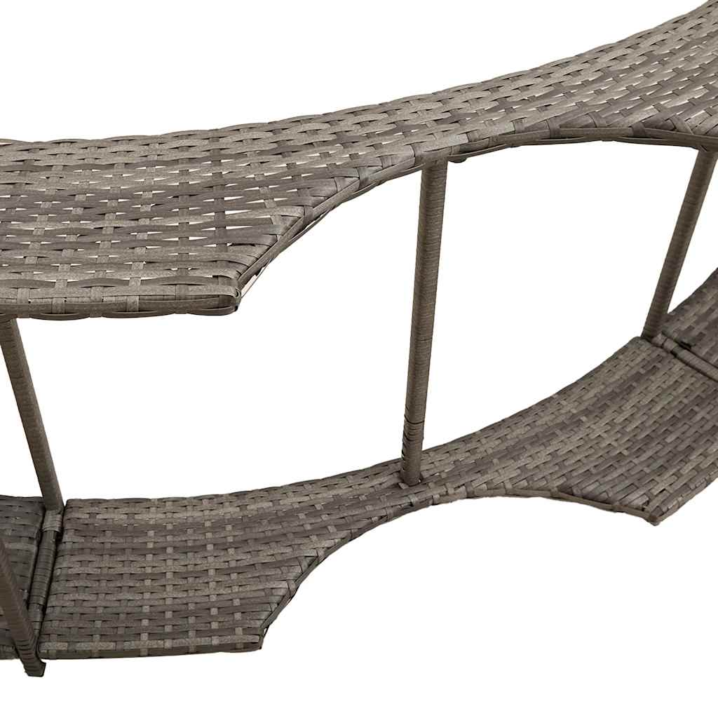 Whirlpool-Umrandung Mit Stauraum Holztreppe Poly Rattan