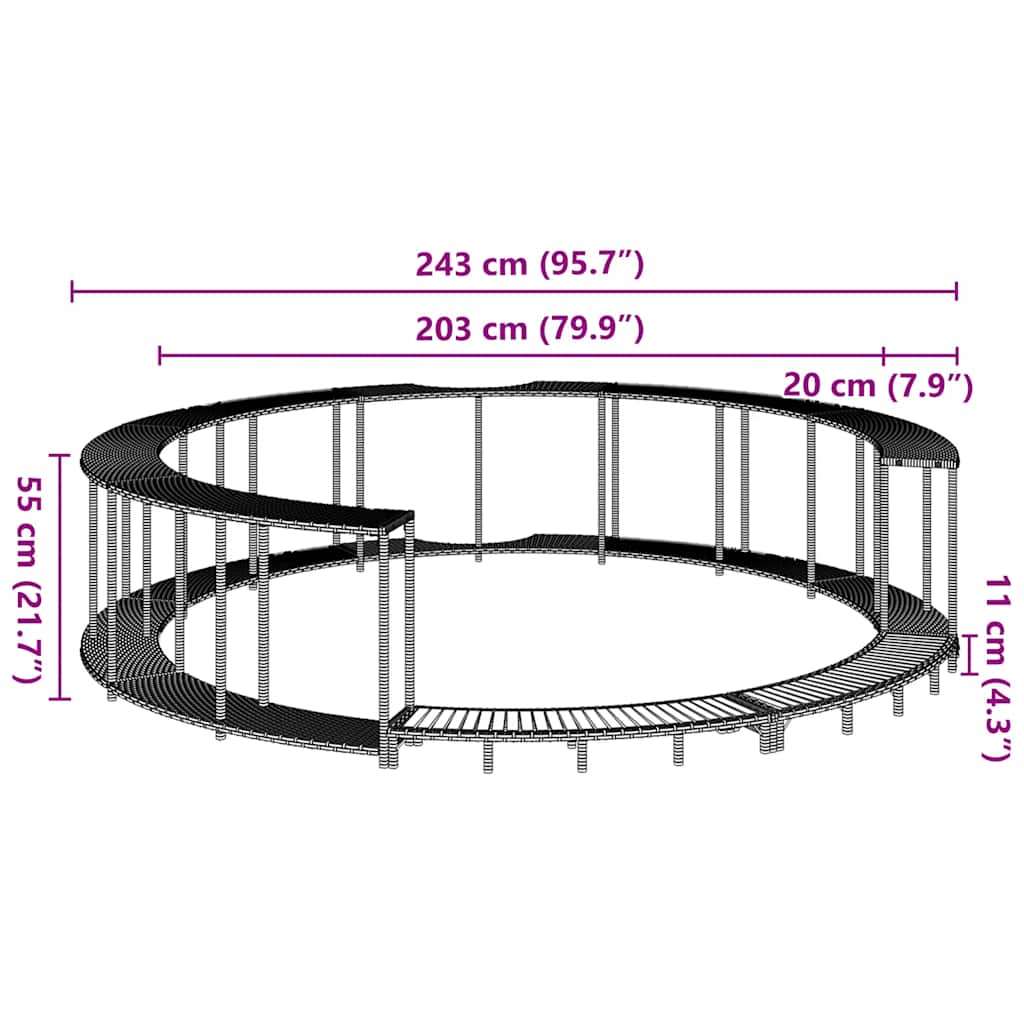 Whirlpool-Umrandung Mit Stauraum Holztreppe Poly Rattan