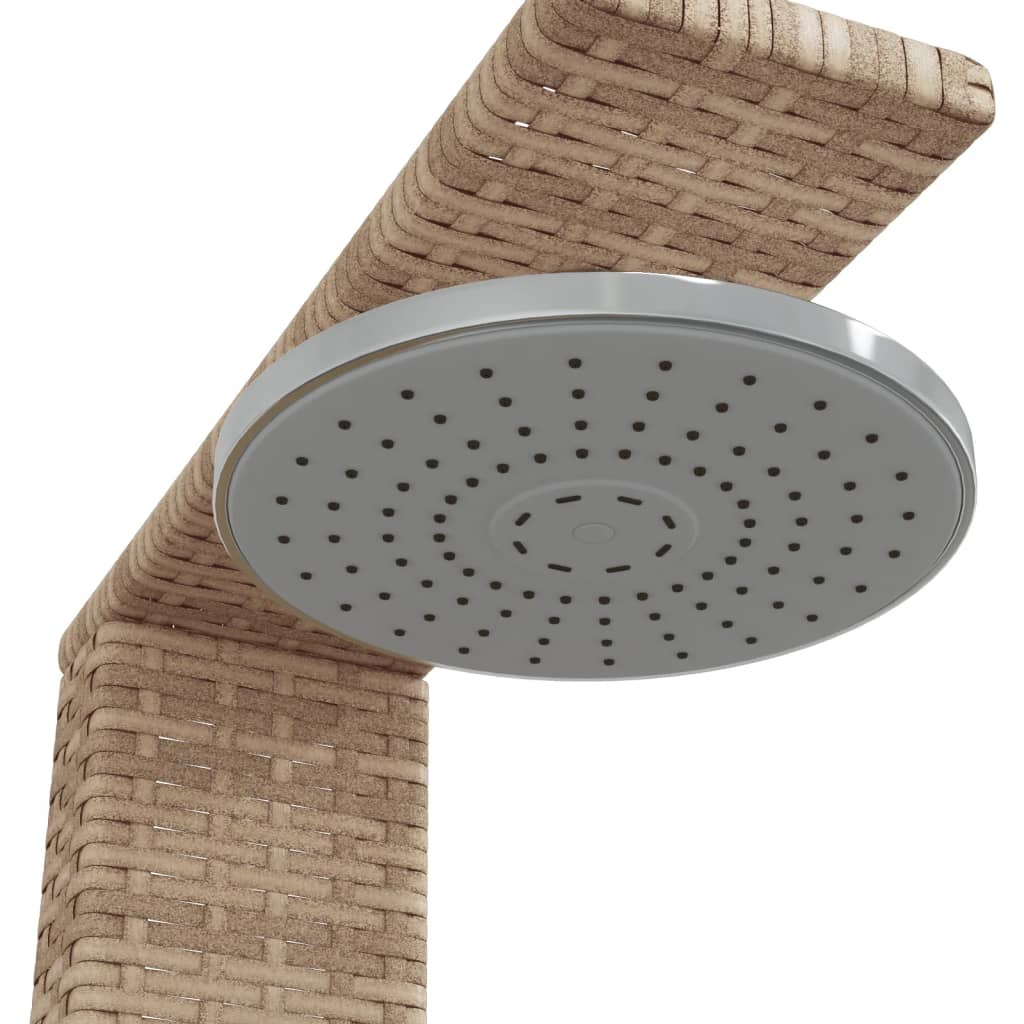 Gartendusche 50X55X224 Cm Poly Rattan Und Akazienholz