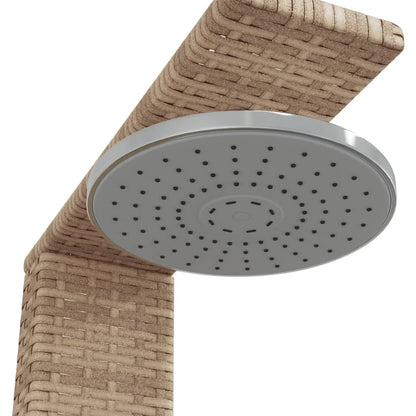 Gartendusche 50X55X224 Cm Poly Rattan Und Akazienholz