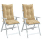 Hochlehner-Auflagen 4 Stk. Melange Beige Stoff Melange-Beige
