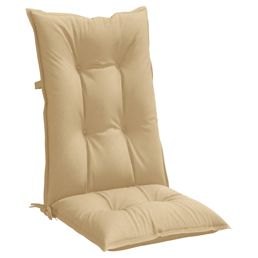 Hochlehner-Auflagen 4 Stk. Melange Beige Stoff Melange-Beige
