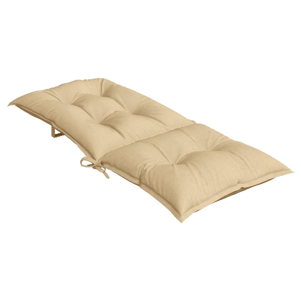 Hochlehner-Auflagen 4 Stk. Melange Beige Stoff Melange-Beige